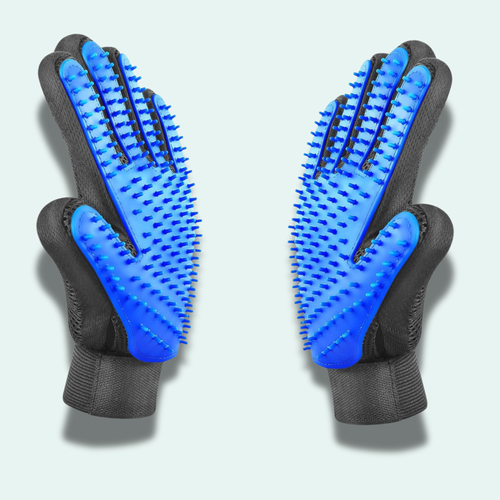 Pet grooming and deshedding glove for dogs and cats
