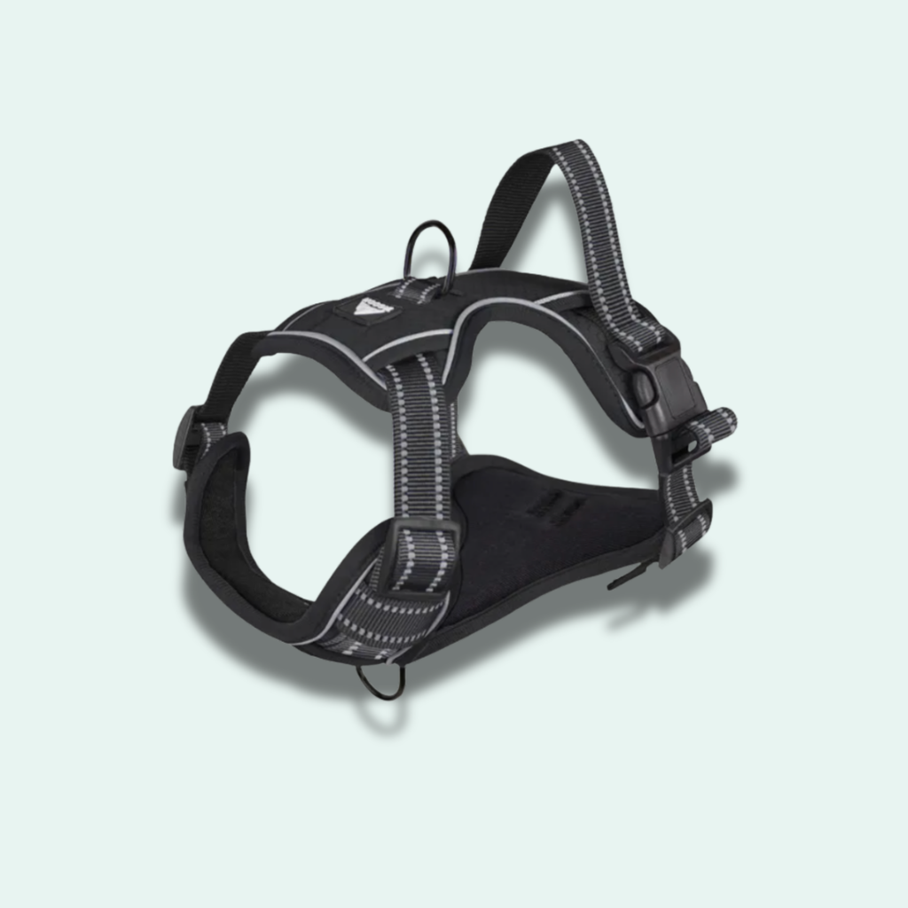No-pull reflective dog harness with adjustable straps