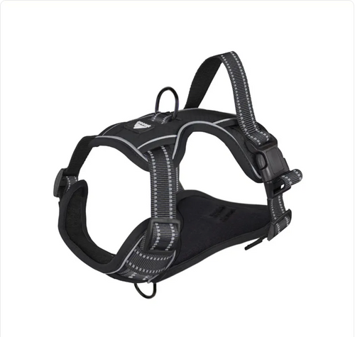 No-pull reflective dog harness with adjustable straps