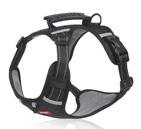 No-pull reflective dog harness with adjustable straps — view 7
