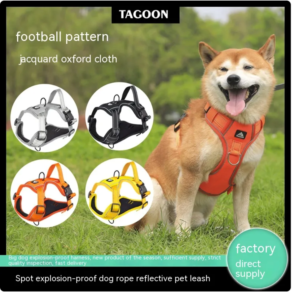 No-pull reflective dog harness with adjustable straps — view 9