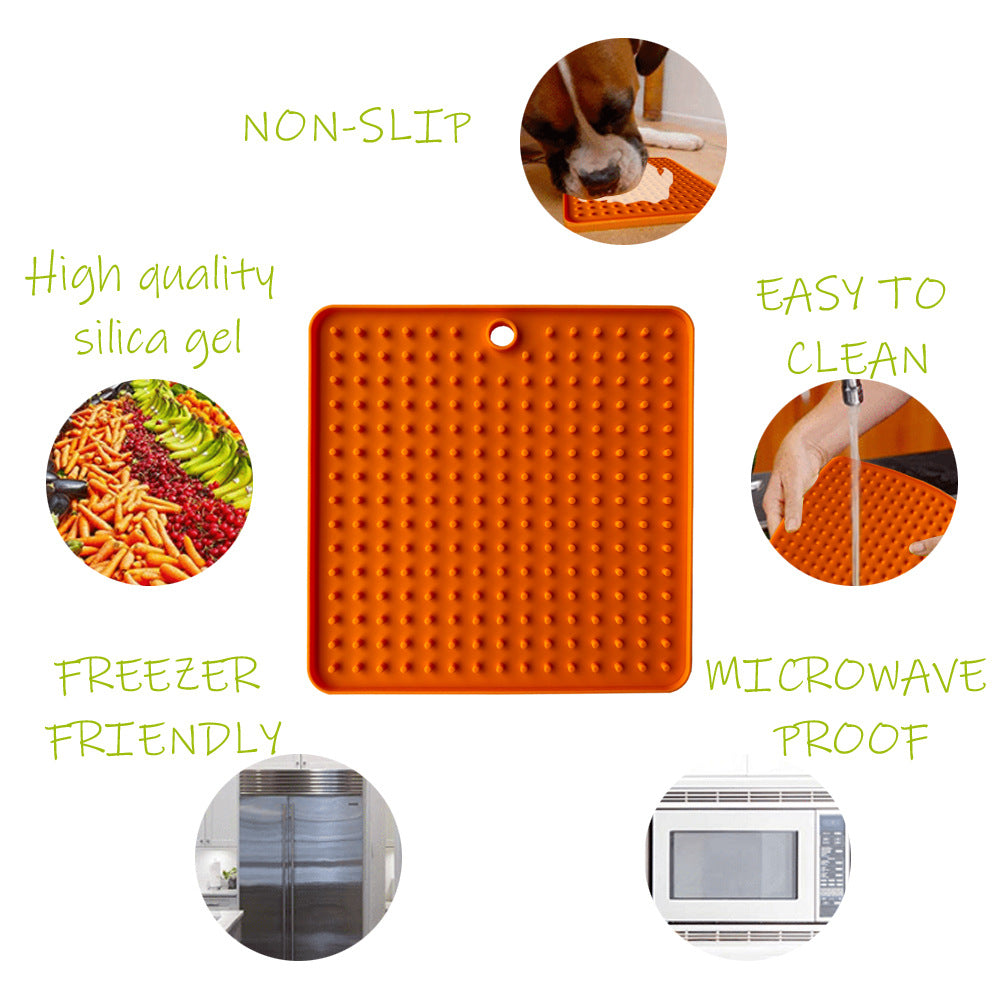 Pet lick mat and slow feeder for dogs and cats — view 3