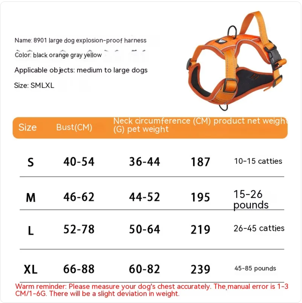 No-pull reflective dog harness with adjustable straps — view 15